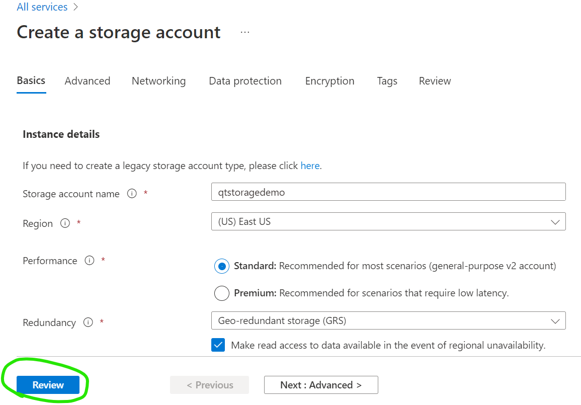 azstorage8 – Direct DevOps from Quality Thought
