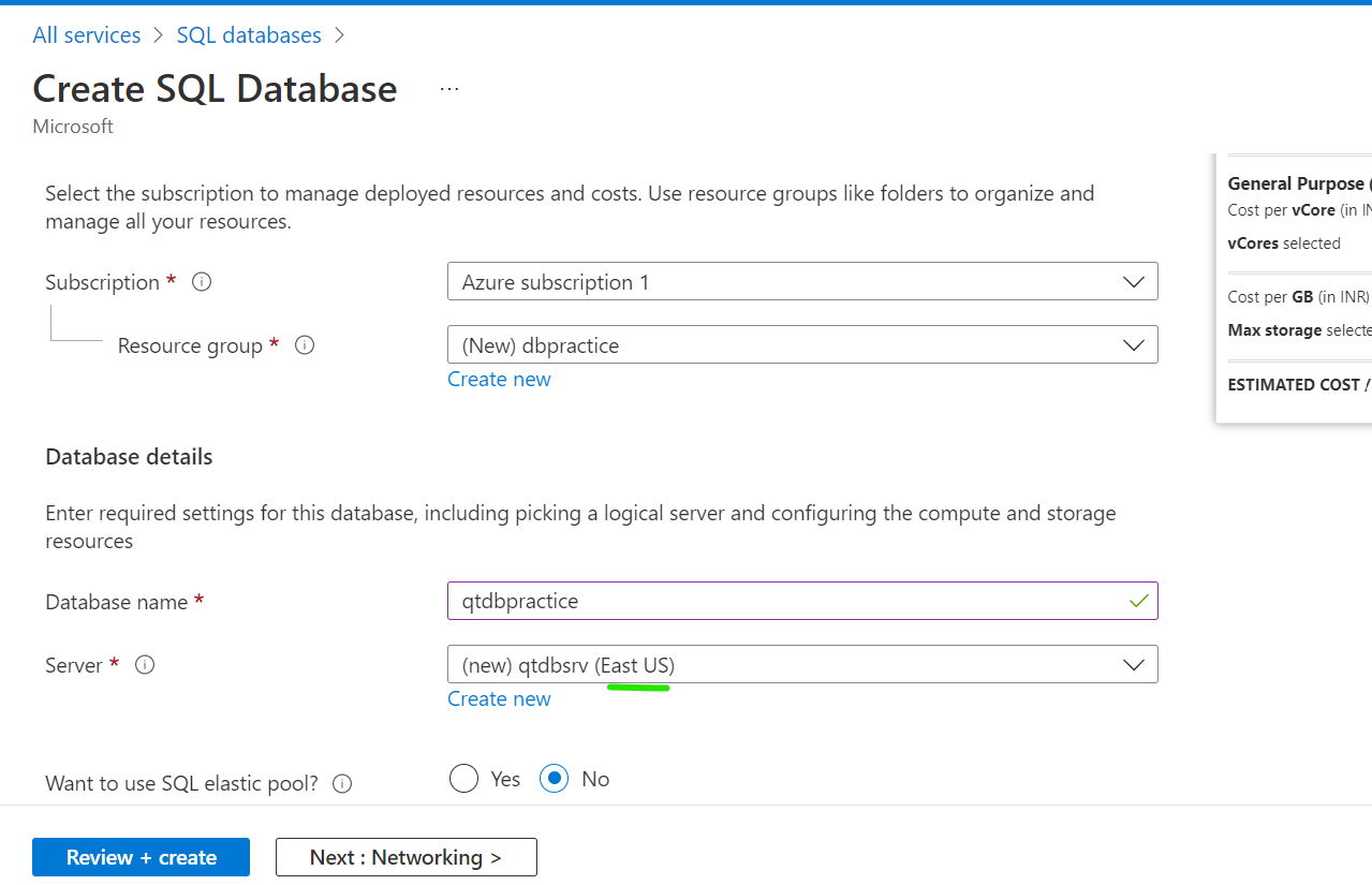 azsql1 – Direct DevOps from Quality Thought